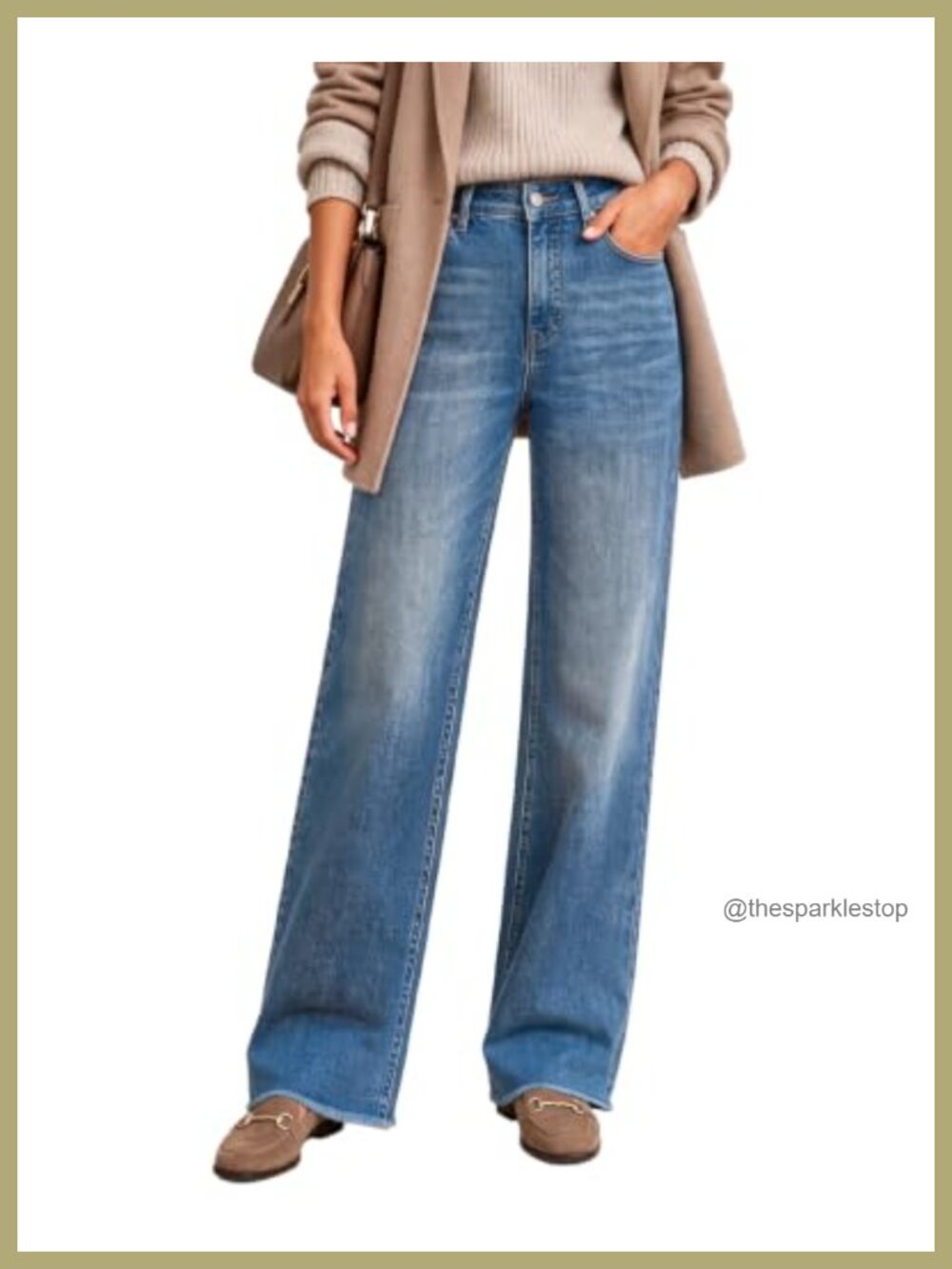 High Waisted Stretchy Straight Leg Jeans Tummy Control Pants